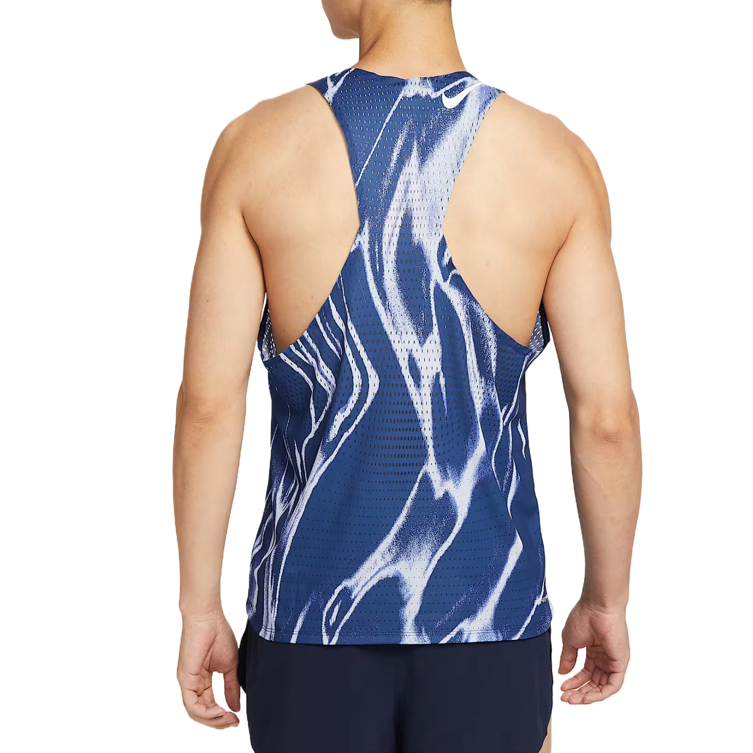 Мужская майка для бега AeroSwift Dri FIT Adv Nike, синий/белый — фото 2
