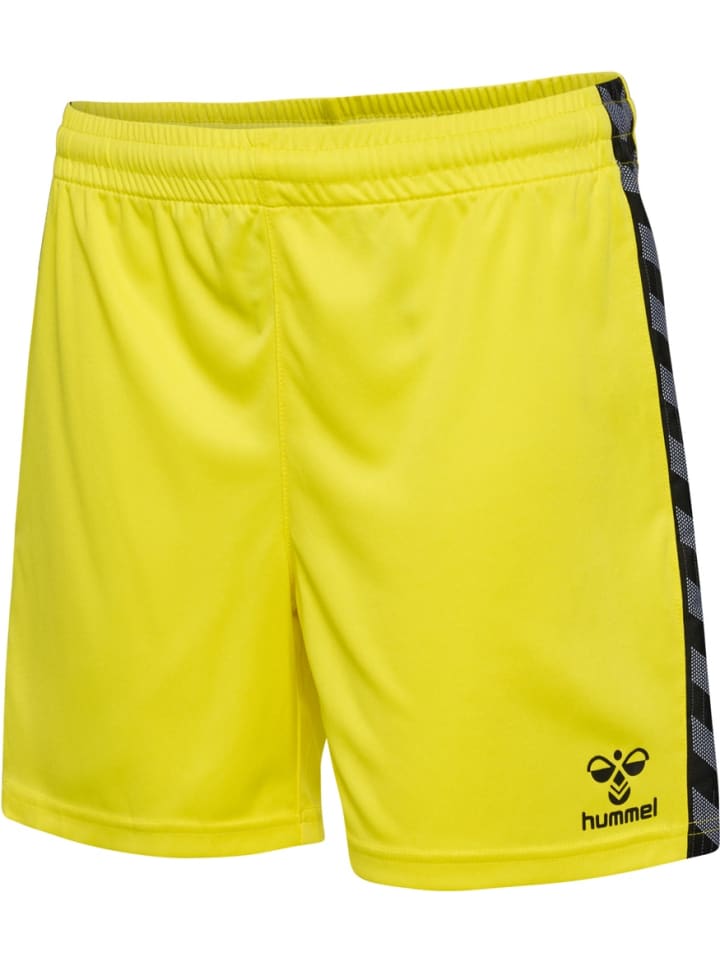 

Детские шорты "Hmlauthentic Pl Shorts Kids" желтого цвета Hummel