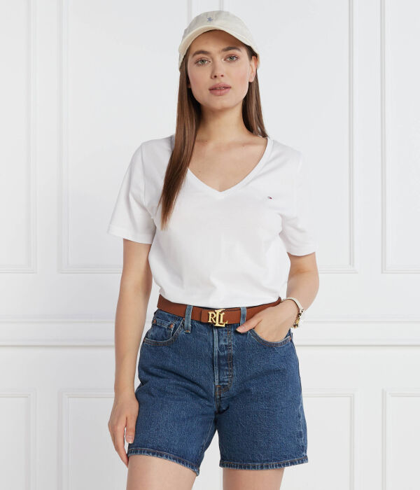 Футболка женская Tommy Hilfiger с v-образным вырезом, белый — фото 3