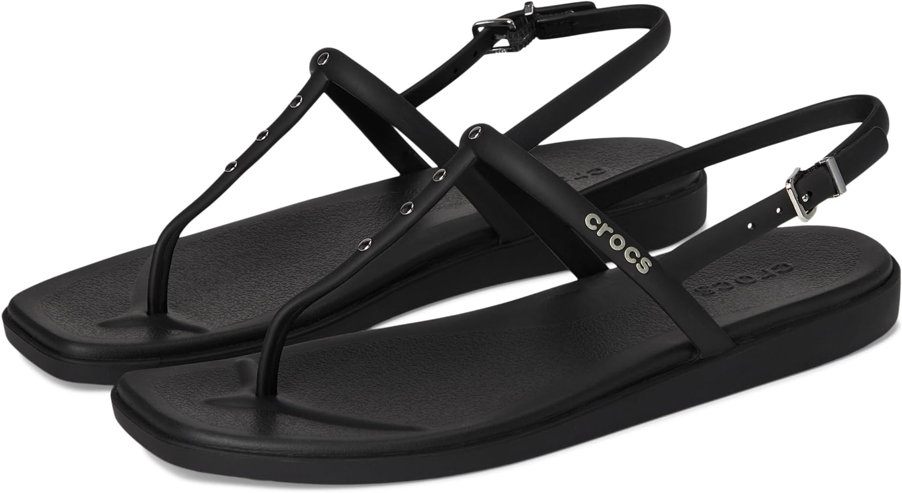 Сандалии Crocs Miami Thong Sandal, цвет Black Studs