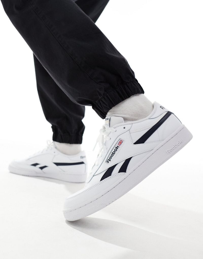 

Бело-темно-синие кроссовки Reebok Club C Revenge, Синий, Бело-темно-синие кроссовки Reebok Club C Revenge