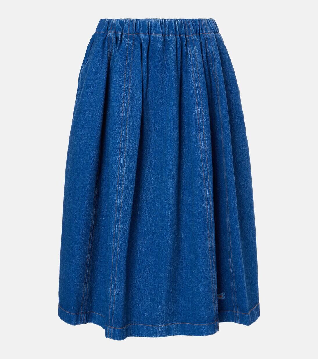 

Джинсовая юбка миди Marni, цвет ocean