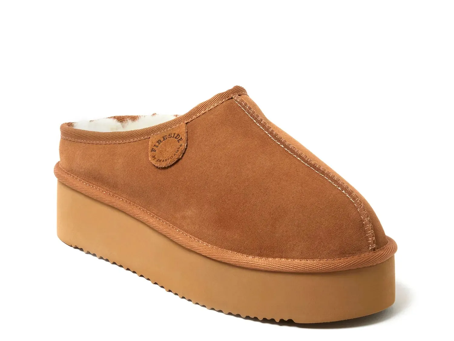 Тапочки на платформе Dearfoams Queenstown — женские, каштановые