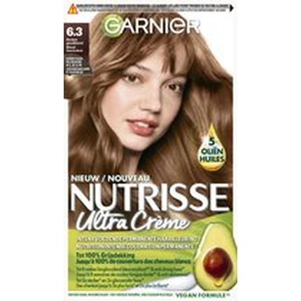 

Nutrisse Ultra Creme 63 Dark Golden Blonde - интенсивная питательная стойкая краска для волос, 224 г Garnier