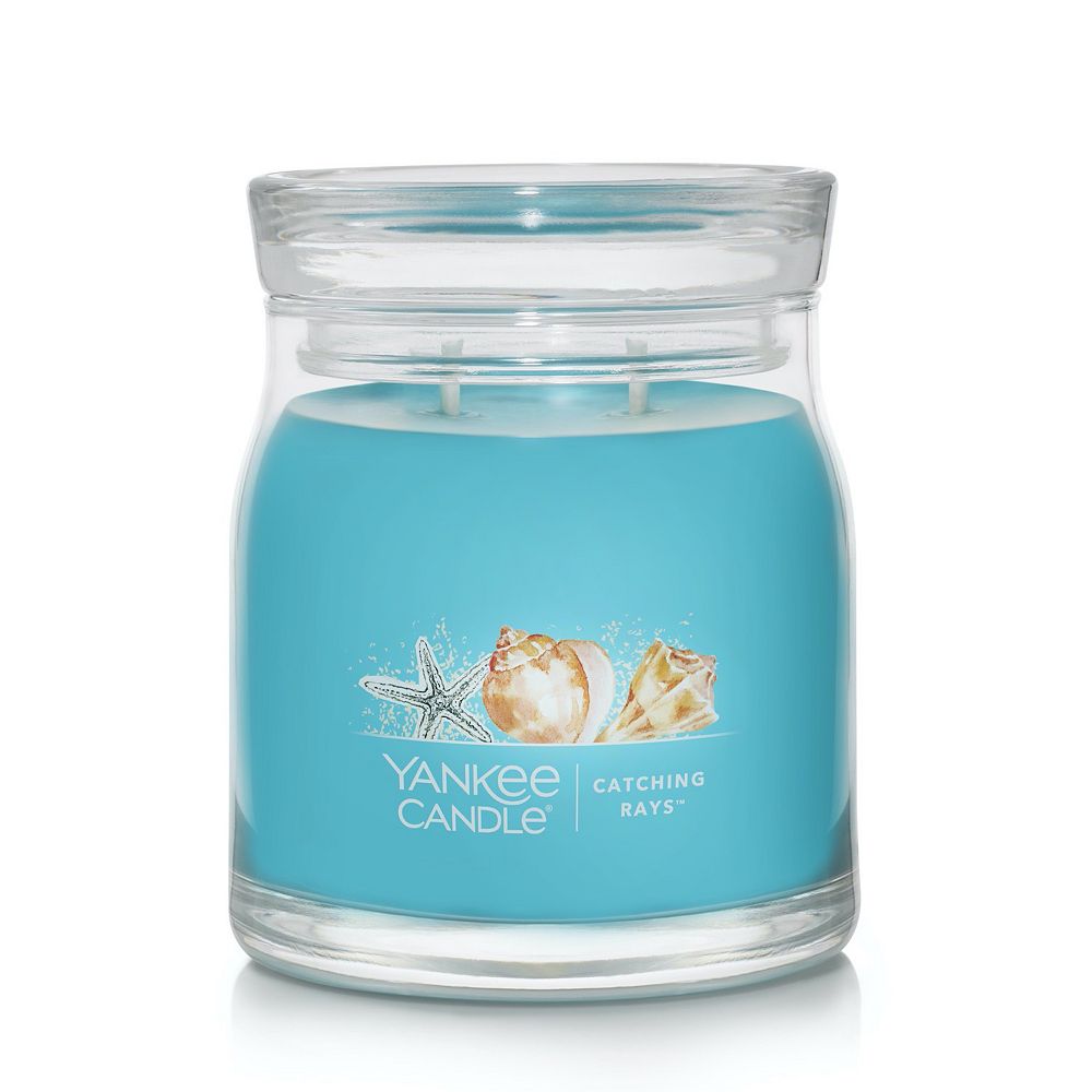 

Yankee Candle Catching Rays, 13 унций. Фирменная средняя банка для свечей, цвет Medium Blue