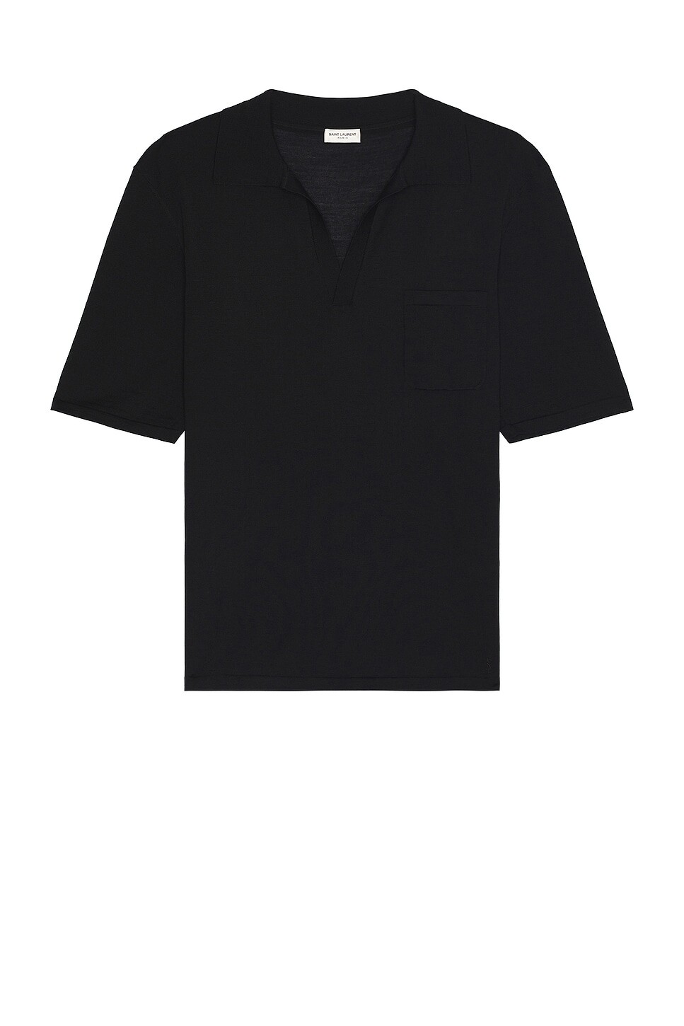 

Рубашка поло с коротким рукавом Saint Laurent, цвет Noir