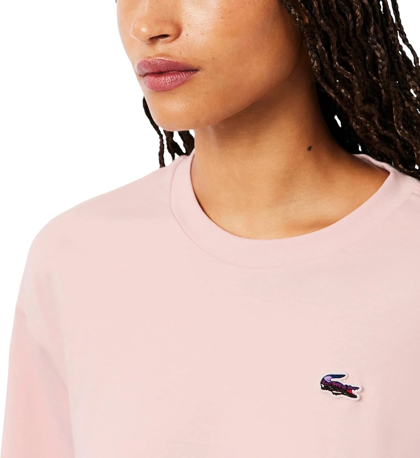 Футболка Lacoste W/Landscape Croc, однотонная, нидус — фото 4
