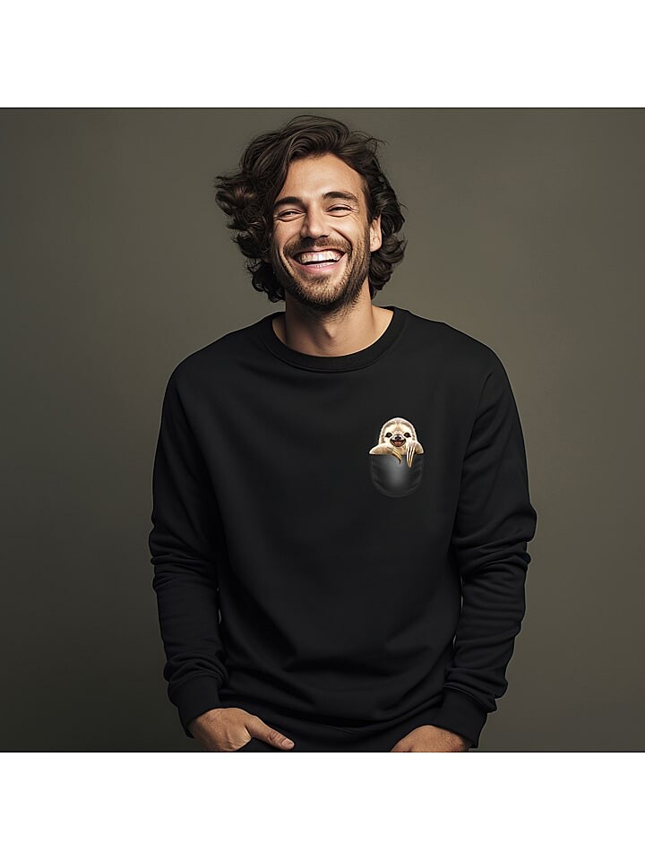 

Толстовка WOOOP Sweatshirt Pocket Sloth, черный
