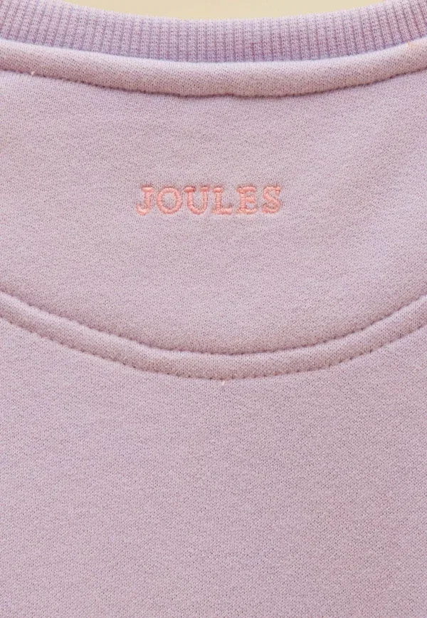 Свитшот Joules, Regular fit, с принтом, круглый вырез, лиловый — фото 4