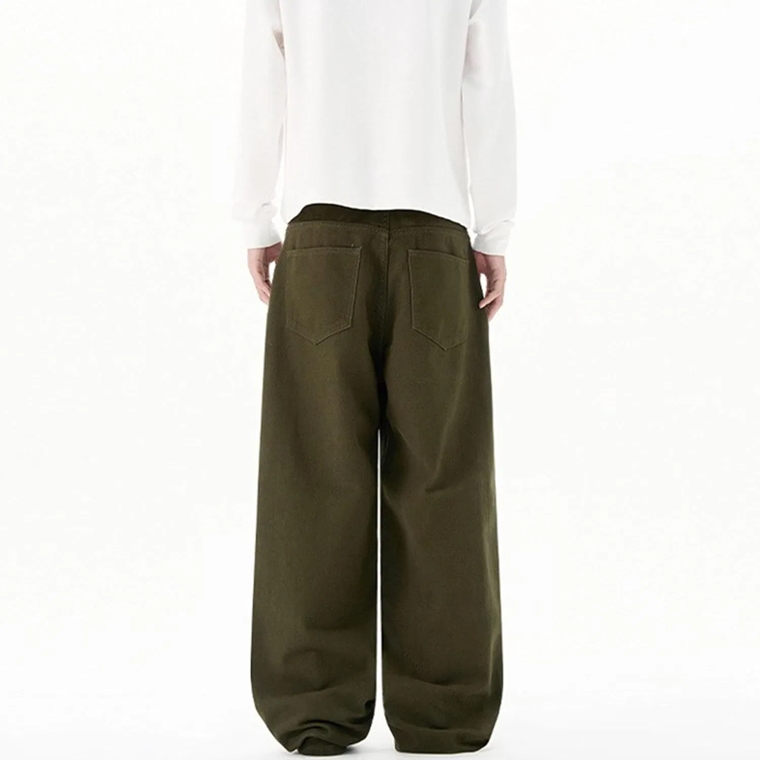 Джинсы свободные Men's Hip Hop, Green — фото 3