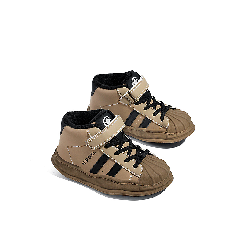 Высокие детские скейтбордические кроссовки Black Brown Kids' Jeep, Obsidian Black/Mocha — фото 4