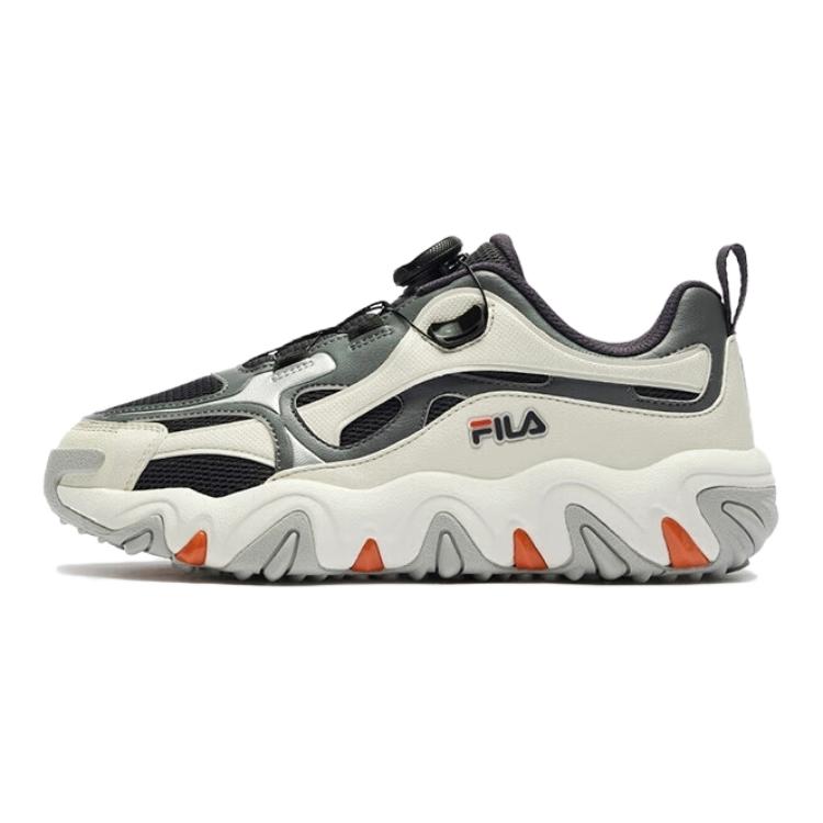 

Антискользящие износостойкие низкие детские уличные кроссовки серо-зеленые подростковые FILA KIDS, Iron Pole Gray/Ice Cream Green