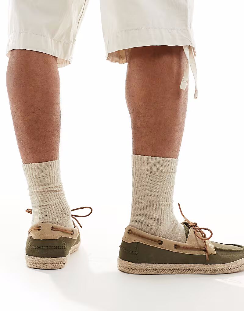 Туфли-лодочки schuh Perez цвета хаки и серо-коричневой замши — фото 4