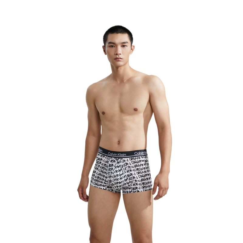 Кальсоны CALVIN KLEIN Мужские 3 шт, F3I-Космический черный/Сапфировый синий/Лунный белый Основной черный с буквами — фото 4