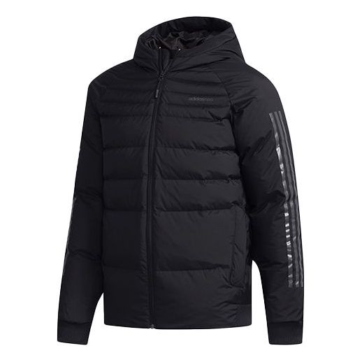 

Пуховик adidas neo Down Jkt Hooded Down Jacket Men's Black, черный