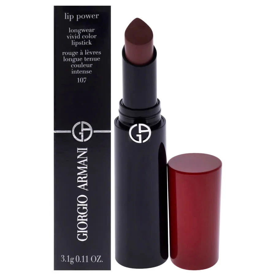 Помада для губ Giorgio Armani Ladies Lip Power Longwear Vivid Color Lipstick Lip Power 0,11 унции 107 Sensual Makeup 3614273915021