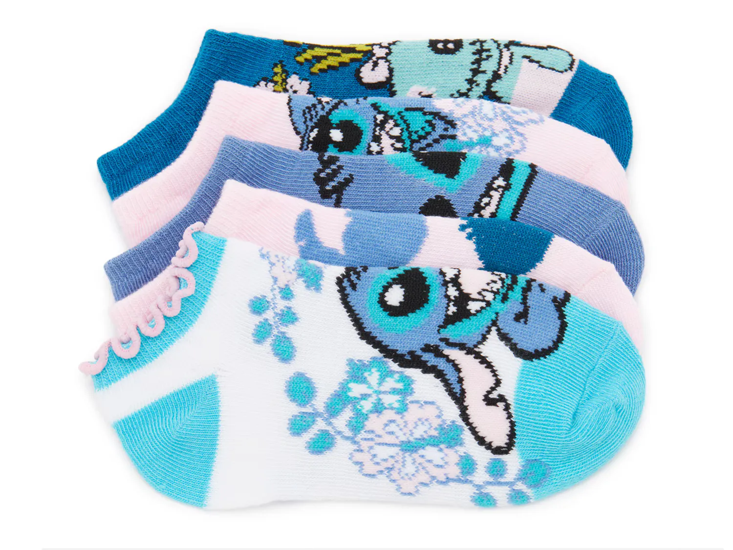 

Носки Stitch Kids' No Show Socks - 5 Pack High Point Design, цвет blue_pink_multicolor