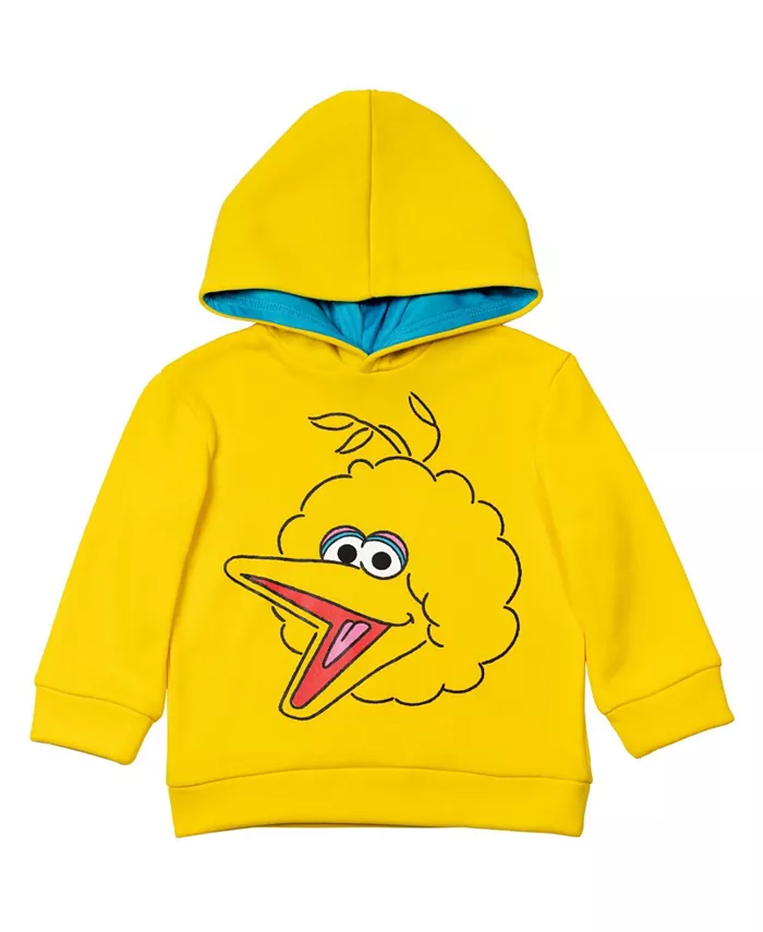 

Детская флисовая толстовка с капюшоном для мальчиков Sesame Street, желтый