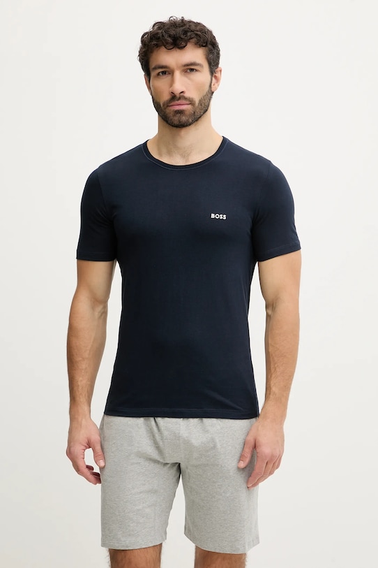 Набор из 3 хлопковых футболок tshirtrn 3p classic BOSS, темно-синий — фото 3