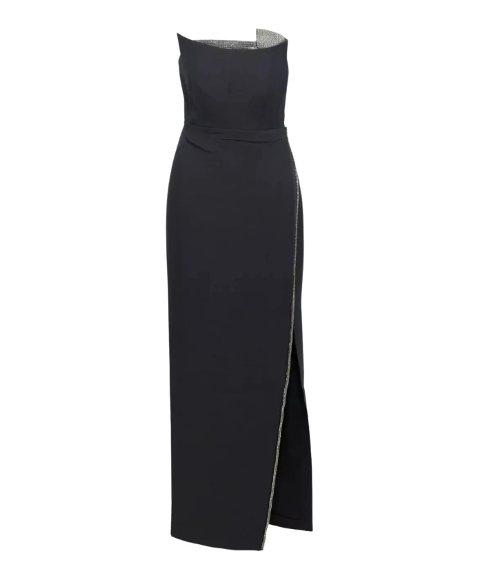 

Платье макси It с разрезом Roland Mouret, черный