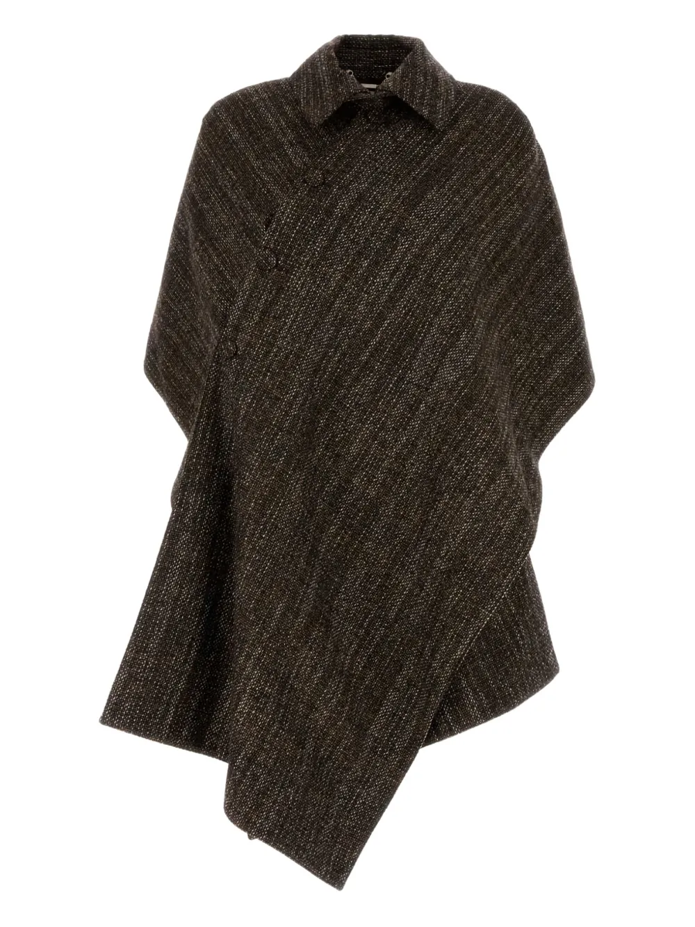 

Пелерина из твида Fendi, коричневый