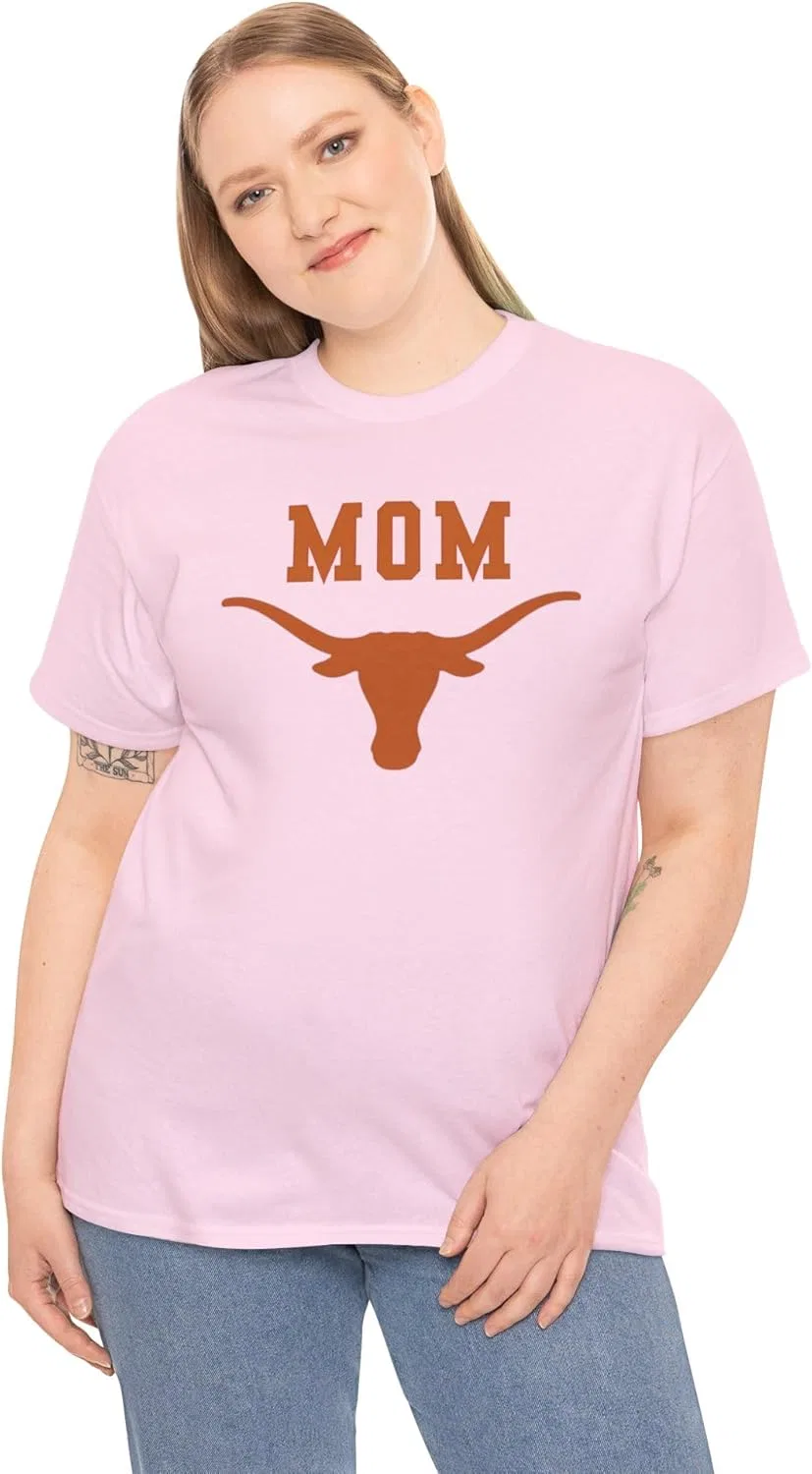 Футболка для мамы болельщика команды Texas Longhorn, футболка с надписью "College Game Day Sportwear Clothing Gift" (Спортивная одежда для дня матча в колледже) — фото 3
