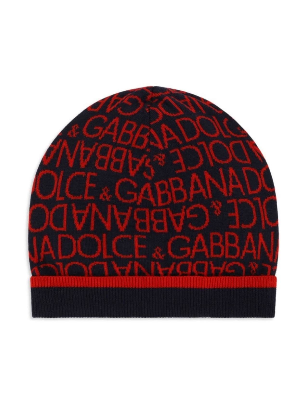 

Dolce & Gabbana Kids шапка бини с жаккардовым логотипом, красный