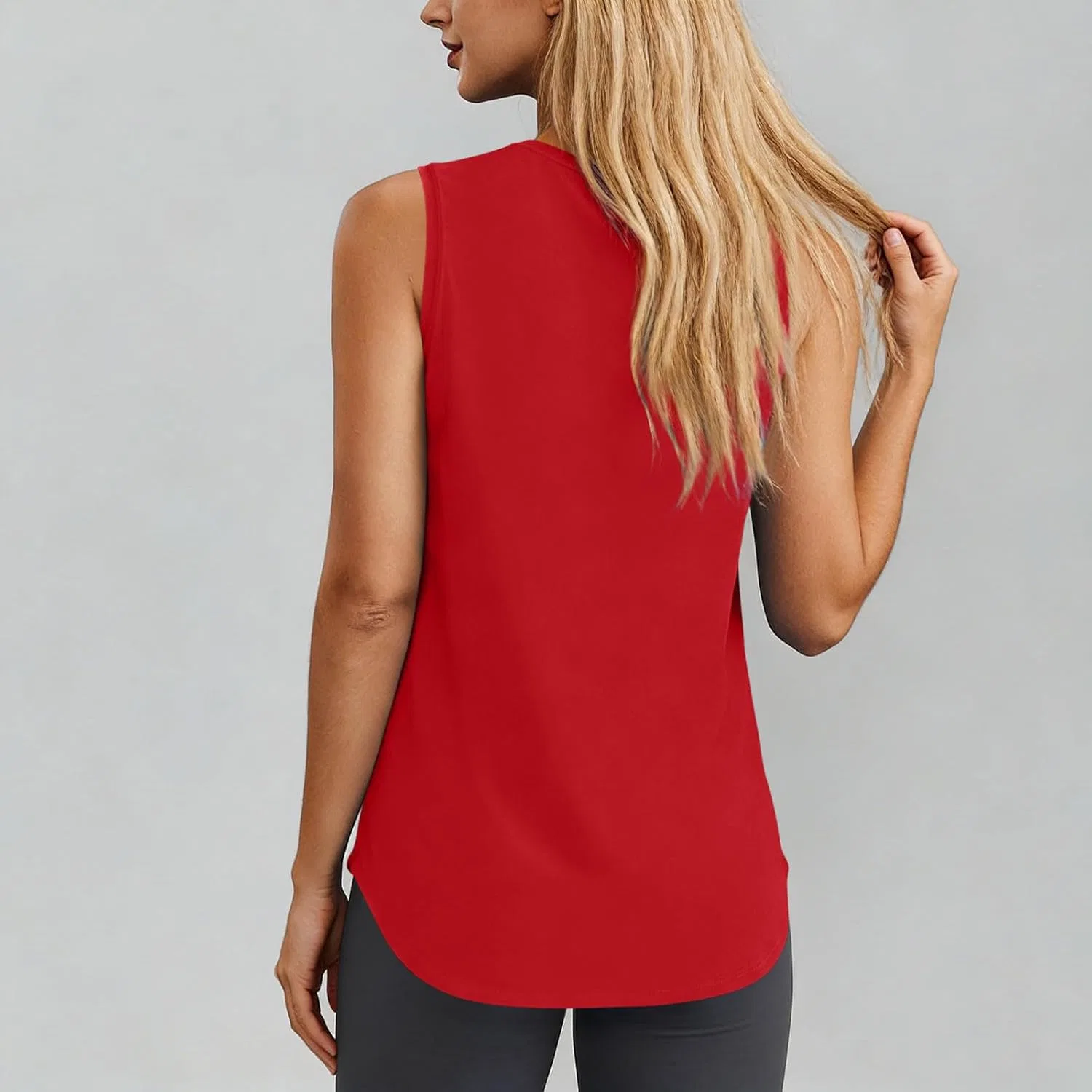 Женский топ для тренировок UPF 50+ Athletic Tank, Red — фото 3