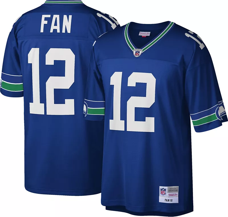 

Мужская футболка Mitchell & Ness Seattle Seahawks 12th Fan Royal Throwback