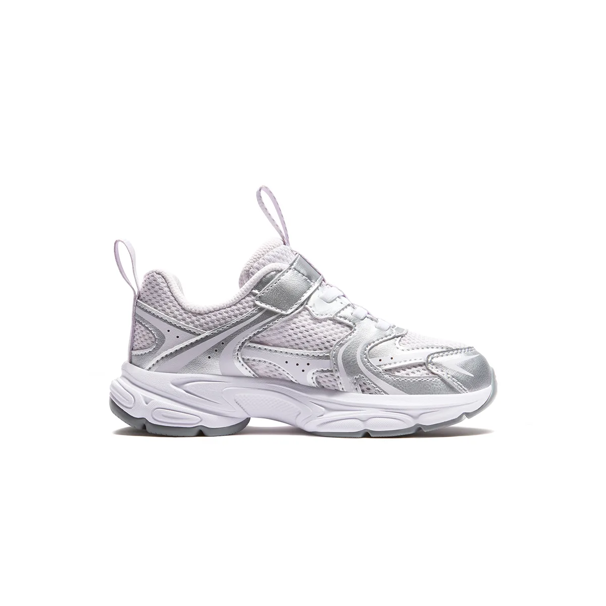 FILA KIDS Heritage FHT Cushioning Breathable Running Shoes Romantic Purple/Space Silver Kids' — фото 4