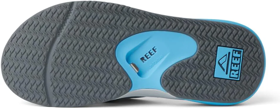 Мужские шлепанцы REEF Cushion Fanning, светло-серый/голубой — фото 2