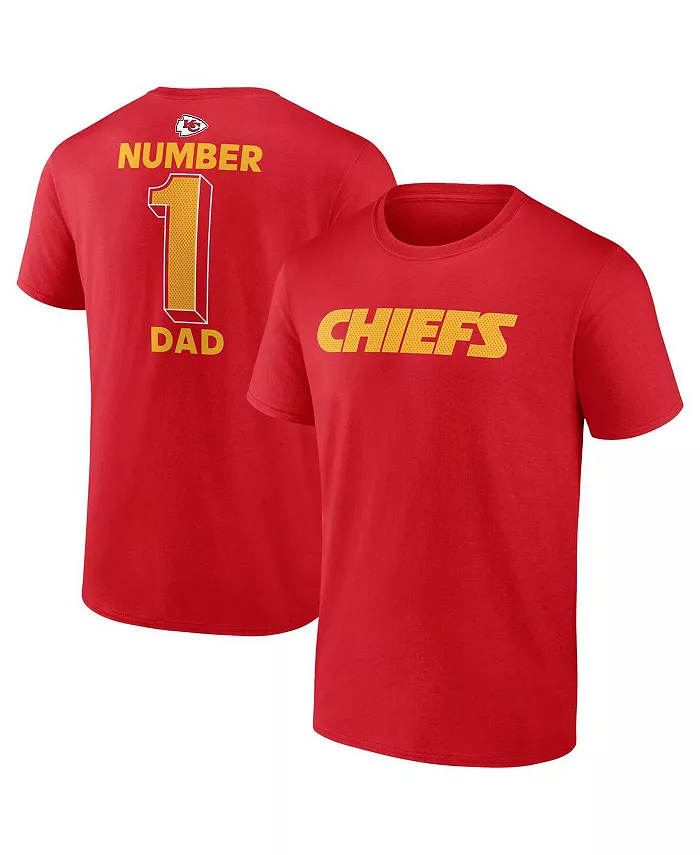 

Мужская футболка Big Tall Number One Dad с номером Kansas City Chiefs, красная Fanatics