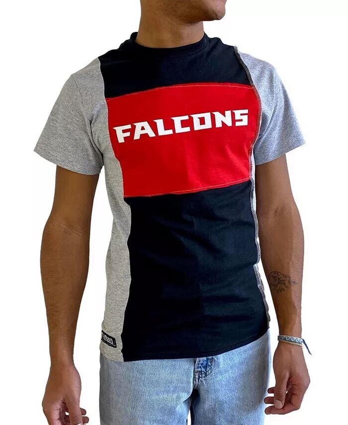 

Мужская футболка Atlanta Falcons Split, цвет черный, меланж Refried Apparel
