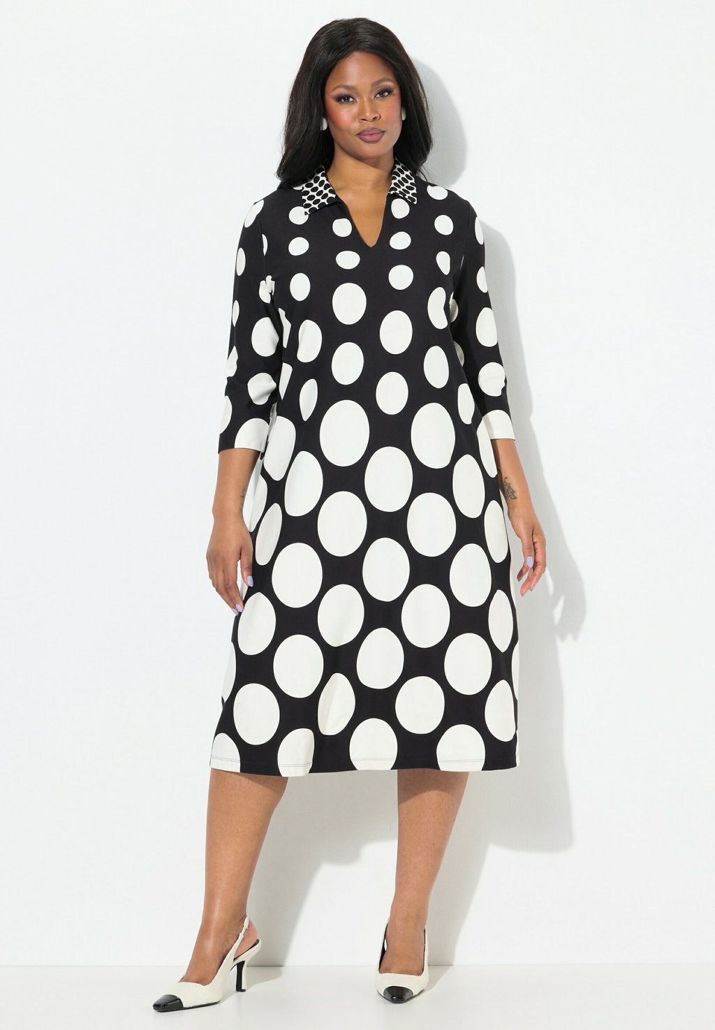 

Платье из джерси POLKA DOT PUNTO DI ROMA Ulla Popken, черный