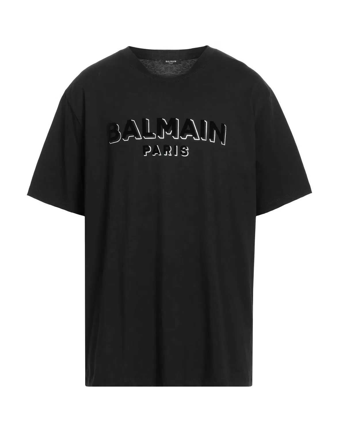 Футболка с логотипом BALMAIN черная