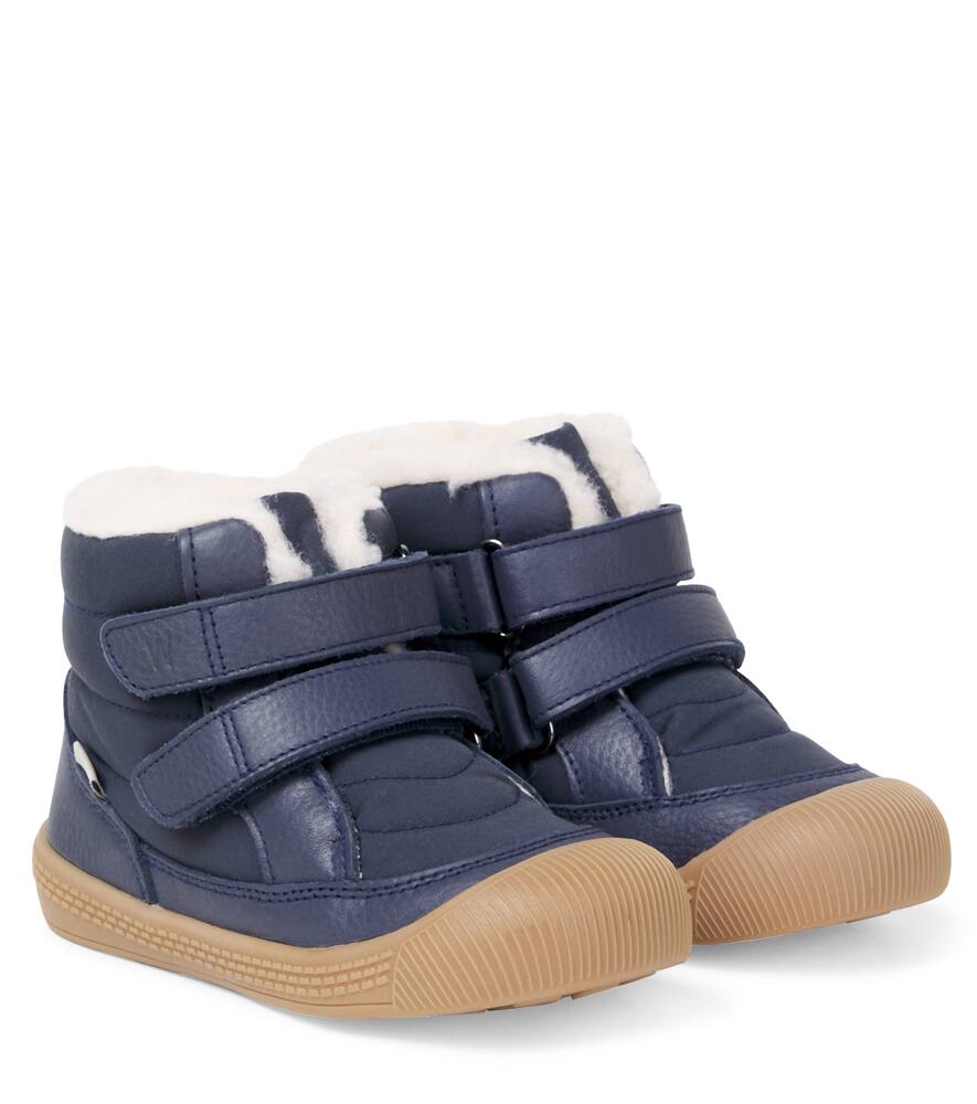 

Ботинки с отделкой из текстильной кожи Wheat, Navy