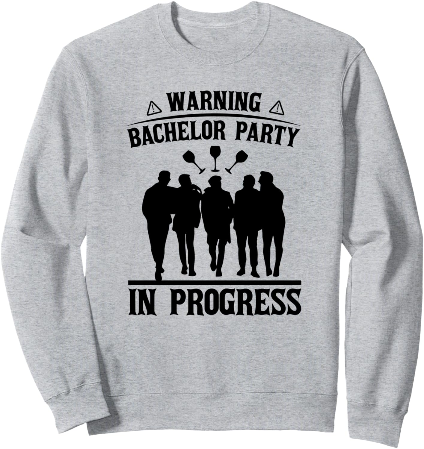 

Забавная толстовка для мальчишника, серая Warning Bachelor Party In Progress, Серый, Забавная толстовка для мальчишника, серая Warning Bachelor Party In Progress