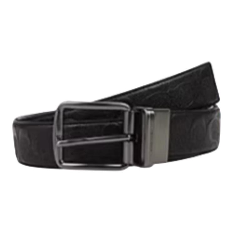 

COACH Кожаный ремень мужской черный, Black