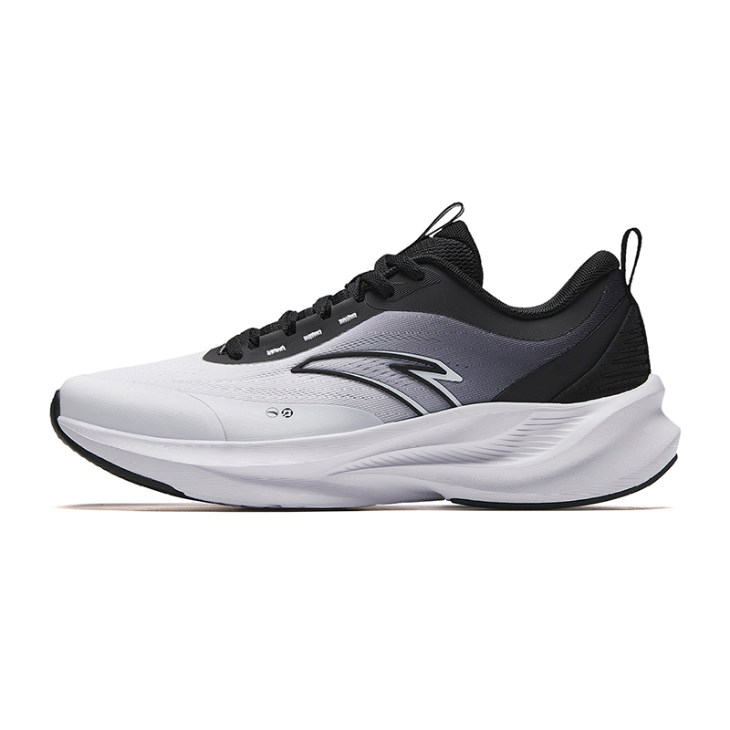 

Anta Running Collection Амортизирующие Противоскользящие Износостойкие Низкие Беговые Кроссовки Мужские Белый Черный, Pure White/Basic Black