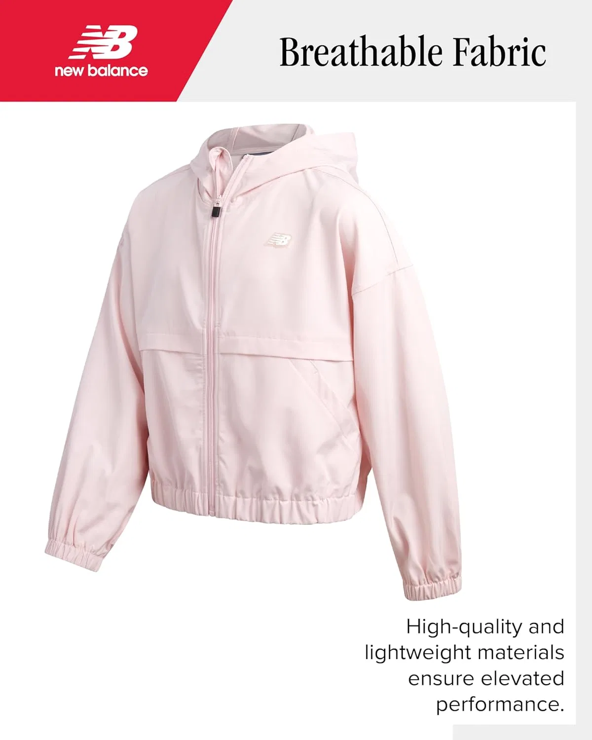 Спортивный костюм для девочек New Balance, куртка и джоггеры, Light Raspberry — фото 4