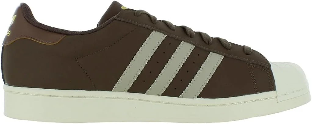Мужские кроссовки Adidas Superstar на шнуровке, серый/металлик/коричневый — фото 2