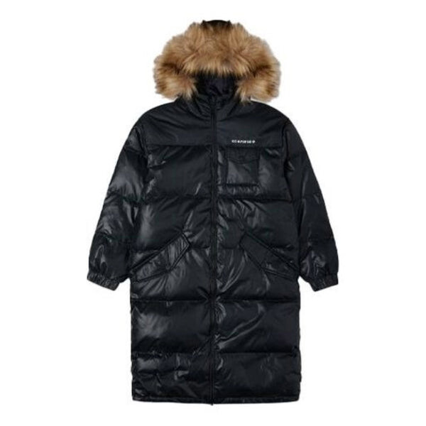 

Куртка long down jacket 'black' Converse, черный