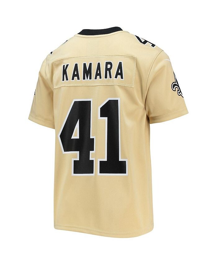 Джерси Big Boys Alvin Kamara Gold New Orleans Saints Inverted Team Game Nike, золотой — фото 4