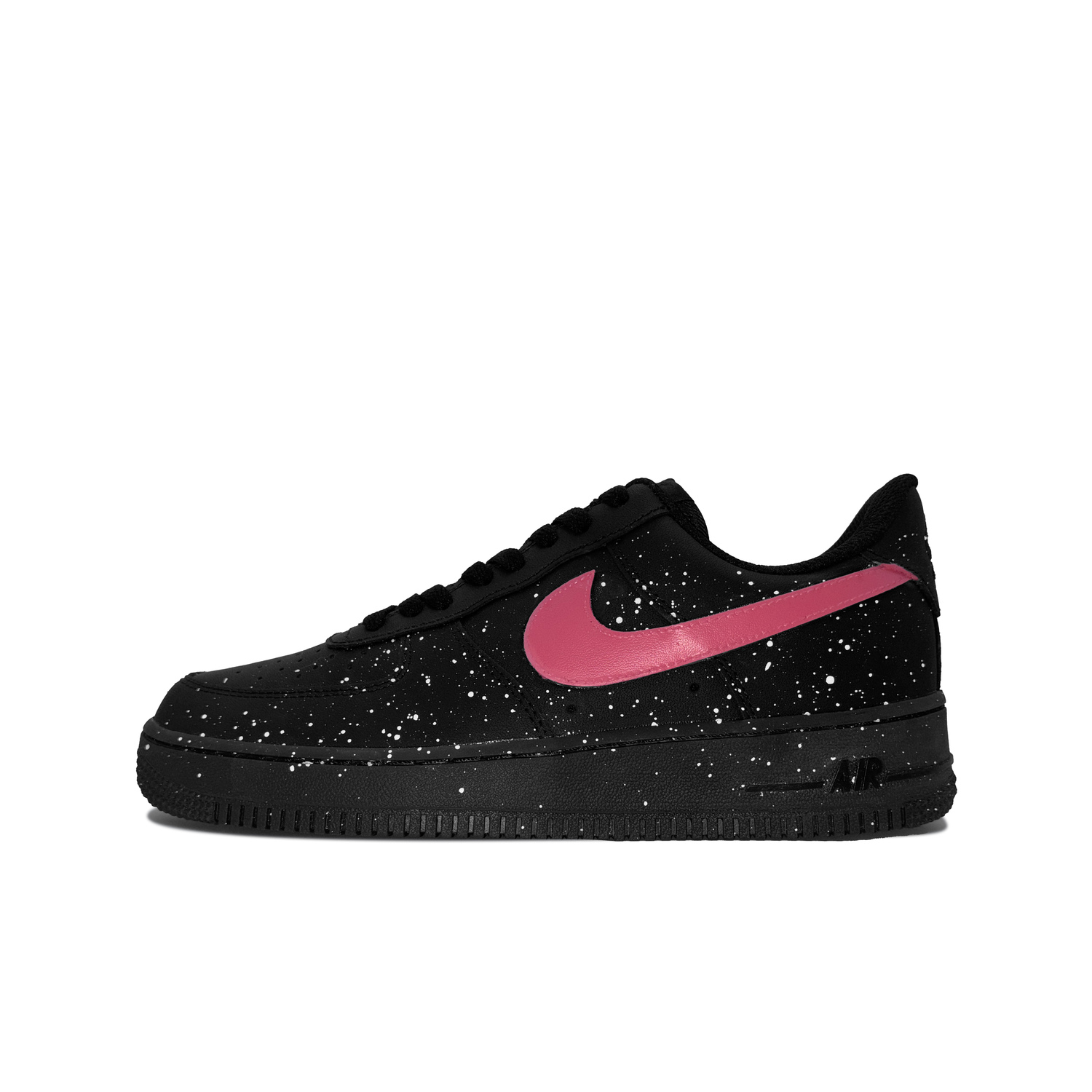 Nike Air Force 1 Baby's Breath противоскользящие износостойкие низкие скейтерские кроссовки унисекс черно-розовые, цвет Black Pink — фото 3