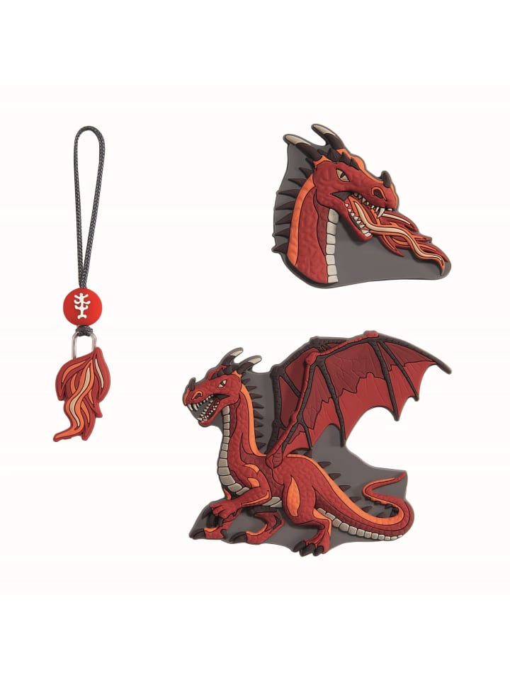

MAGIC MAGS Dragon Drako Applications in Red Step by Step, Rot
