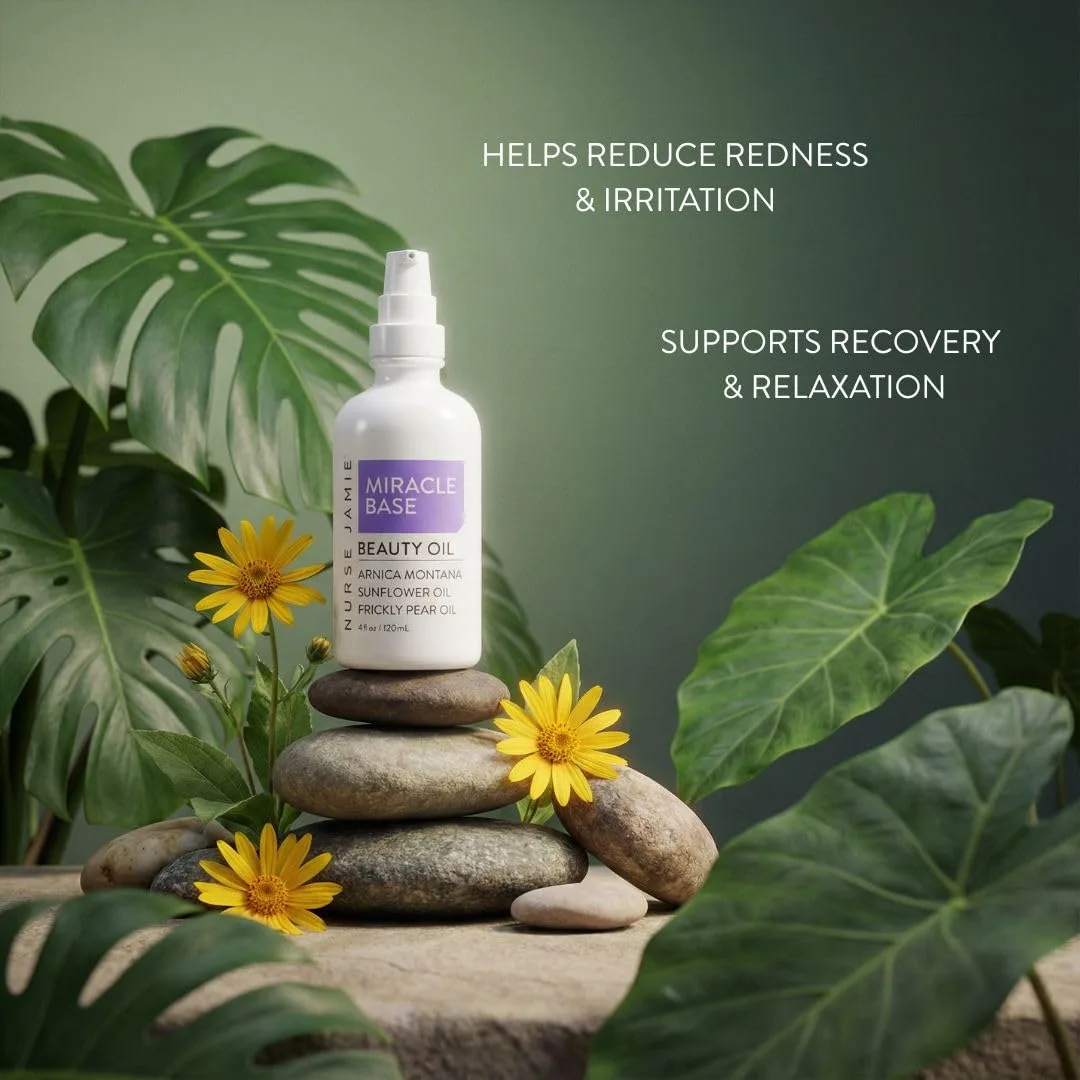 Увлажняющее масло для лица Nurse Jamie Miracle Base Beauty Oil - смесь растительных масел - для успокоения сухой кожи. — фото 3