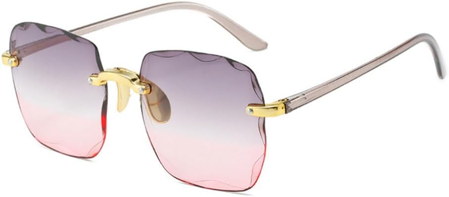 

Женские солнцезащитные очки без оправы, модные очки с градиентными линзами, винтажные солнцезащитные очки с металлическими дужками, классические очки с защитой от УФ-излучения UV400 TKKTLLT, Kd98010-1-c4