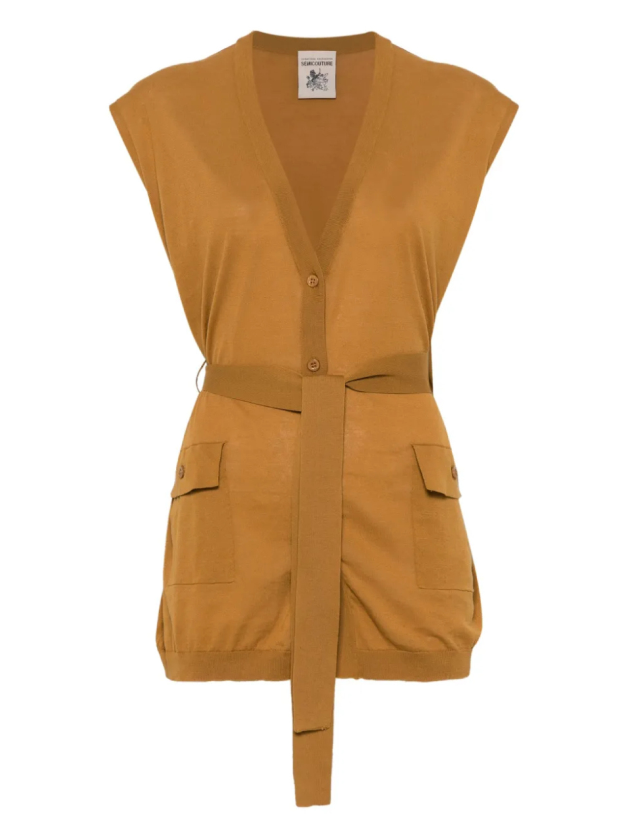 

Жакет тонкой вязки Semicouture, коричневый