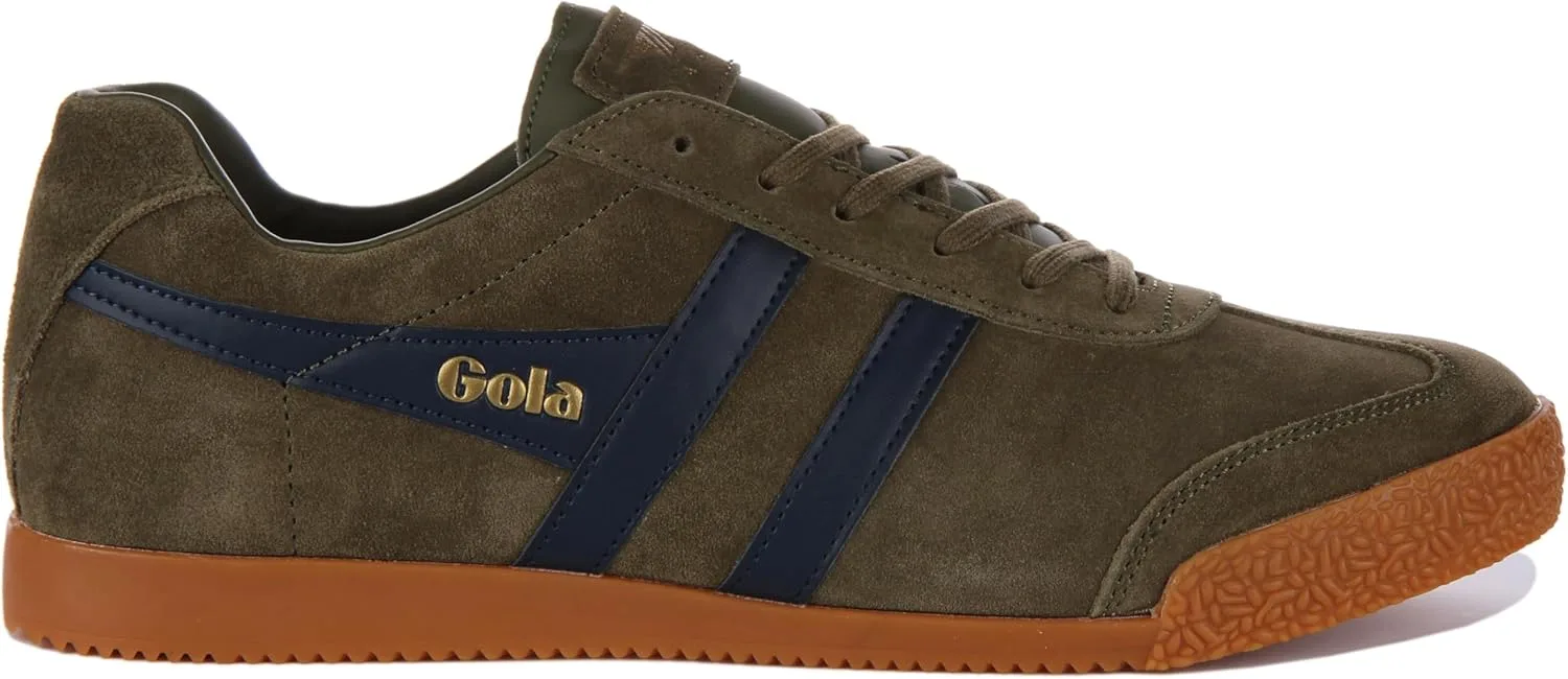 Кроссовки Gola Harrier Suede CMA192IE, темно-синий/хаки — фото 3