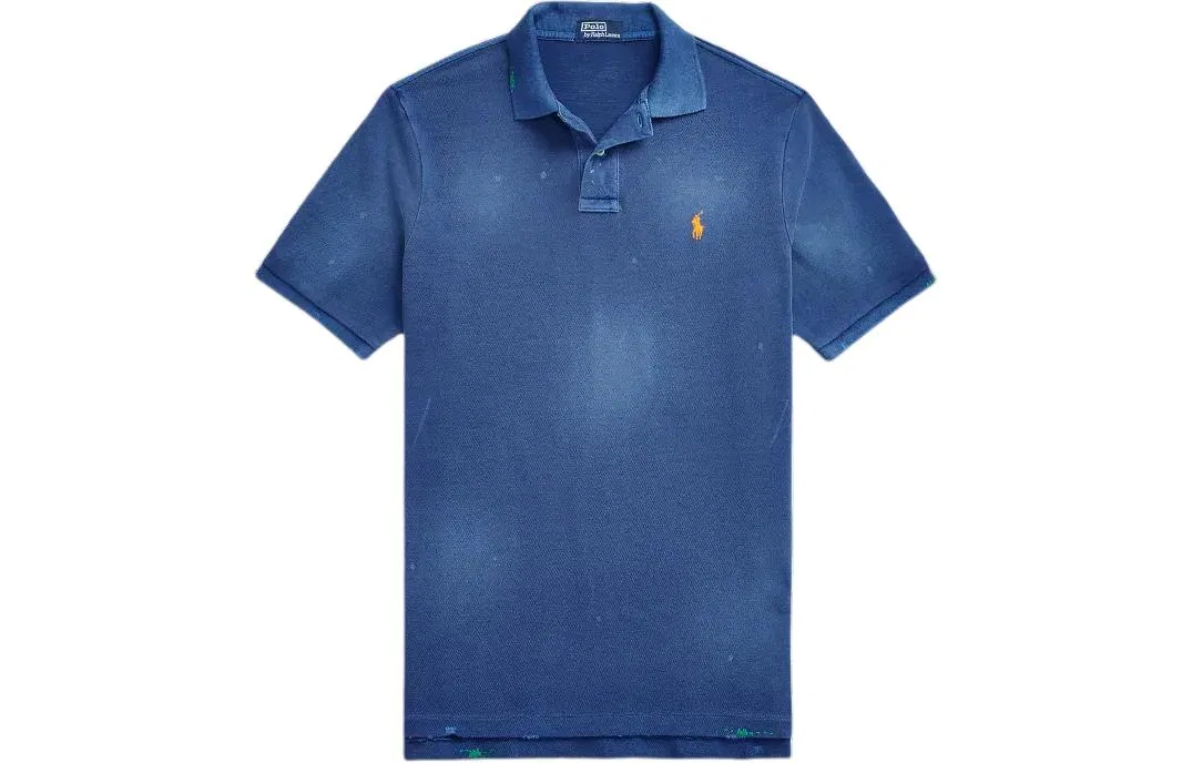 Поло с коротким рукавом Classic Fit Mesh Polo Ralph Lauren Blue